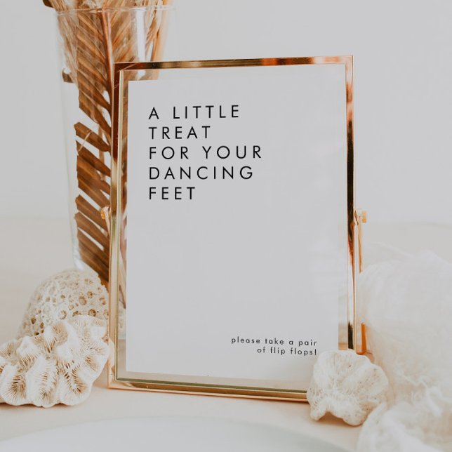 Poster Sinal de Chinelos de Casamento Minimalista (Criador carregado)