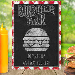 Poster Sinal de Churrasco do Burger Bar I