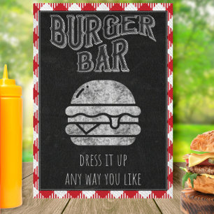 Poster Sinal de Churrasco do Burger Bar I Do