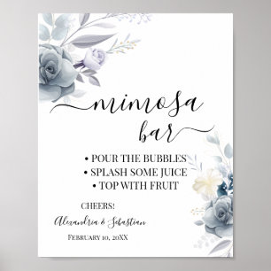 Poster Sinal de Chuveiro de Noiva Barra de Mimosa de Flor