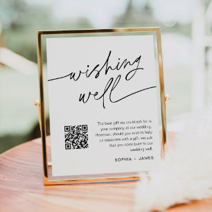 Poster Sinal de Código QR de Boas Desejo de Casamento EVE