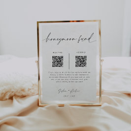 Poster Sinal de Código QR do Fundo Honda | Casamento mini