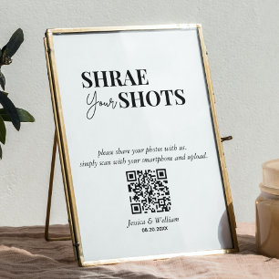 Poster Sinal de Código QR para Compartilhar Fotos de Casa