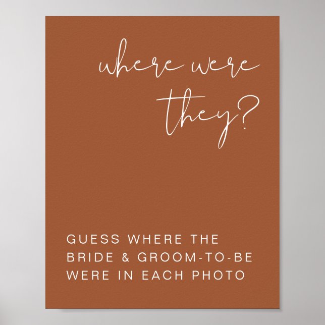 Poster Sinal de Coentro Boho Terracota Onde Eles Estavam (Frente)