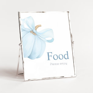 Poster Sinal de comida de menino minimalista abóbora pequ