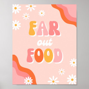 Poster Sinal de Comida Digital Groovy Out   Groovy Sinal
