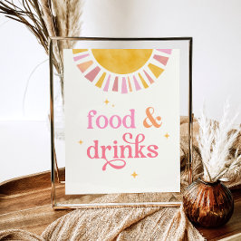 Poster Sinal de Comida e Bebidas Sunshine