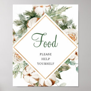 Poster Sinal de Comida Pine Winter