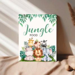 Poster Sinal de Comida Selvagem de Animais Safari,Um Aniv