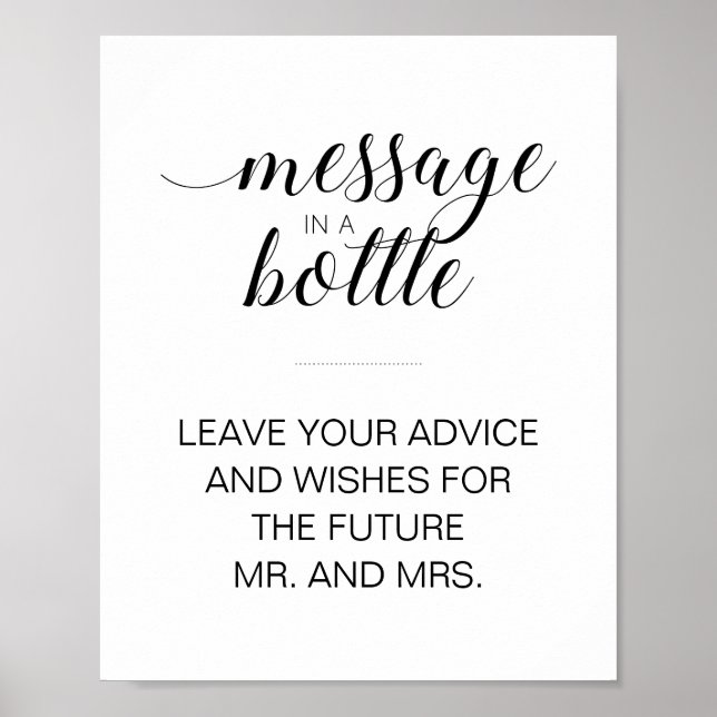 Poster Sinal de Conselho de Mensagem de Chuva de Presente (Frente)