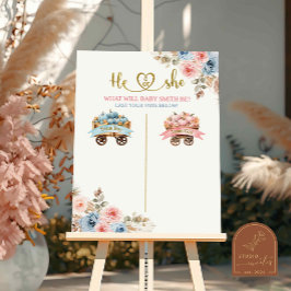 Poster Sinal de Conselho de Votação de Carruagem Pumpkin 