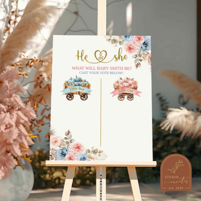 Poster Sinal de Conselho de Votação de Carruagem Pumpkin  (Criador carregado)