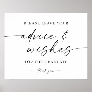 Poster Sinal de Conselhos e Desejos para o Graduado