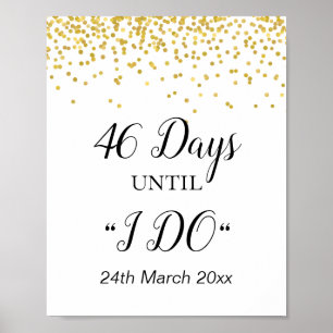Poster Sinal de Contagem Regressiva para o Casamento