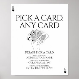 Poster Sinal de convidado de carta de baralho, Escolha um