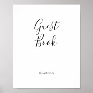 Poster Sinal de Convidado Elegante Simples