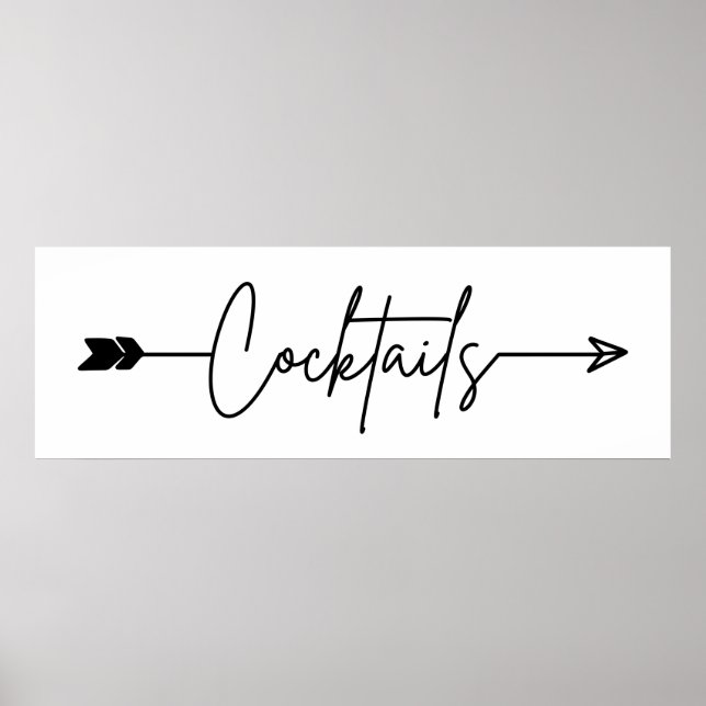 Poster Sinal de cotovelo flecha Sinal de casamento (Frente)