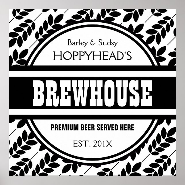 Póster Sinal de Criador de Cerveja Personalizado Engraçad (Frente)