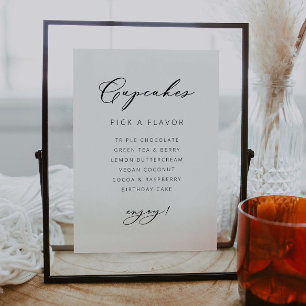 Poster Sinal de Decoração de Recepção de Cupcakes de Casa