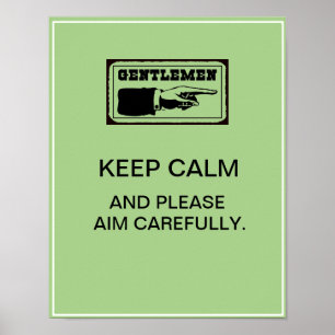 Poster Sinal de decoração do Banheiro Engraçado: Mantenha