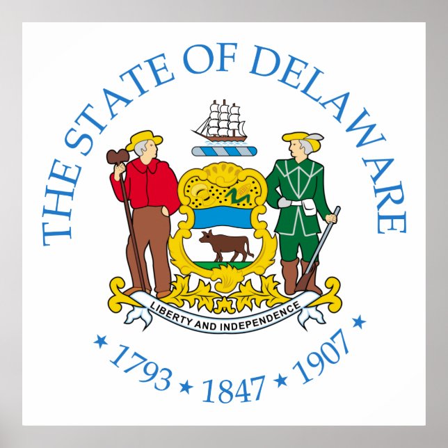 Poster sinal de Delaware (Frente)