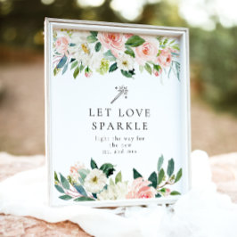 Poster Sinal de Desativação de Vazio Floral Elegante