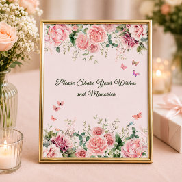 Poster Sinal de Desejos e Memórias Rosa Bege