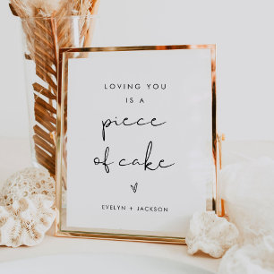 Poster Sinal de Deserto de Casamento de Primeira Mordida