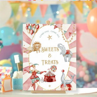 Poster Sinal de Doces e Guloseimas para Chás de Bebê de C
