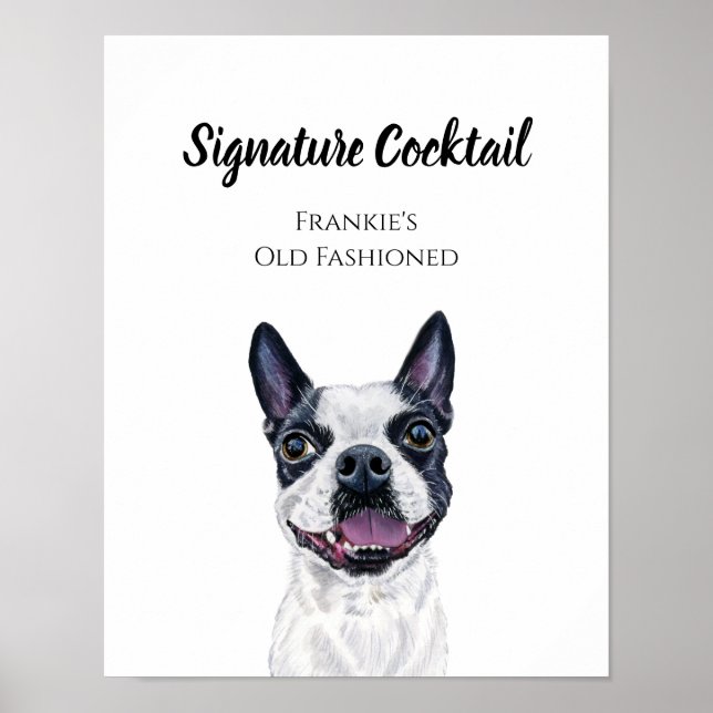 Poster Sinal de Dog Signature Drink (Frente)