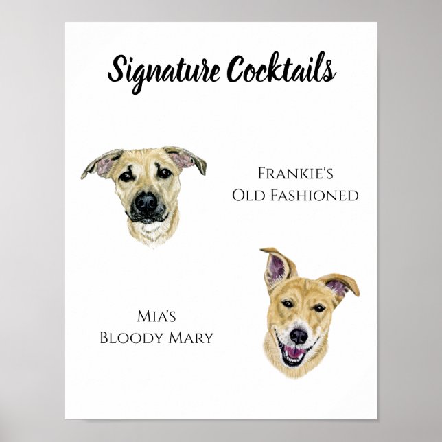 Poster Sinal de Dog Signature Drink (Frente)