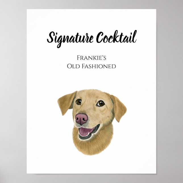 Poster Sinal de Dog Signature Drink (Frente)