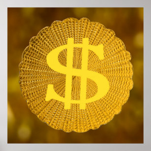 Póster sinal de dólar