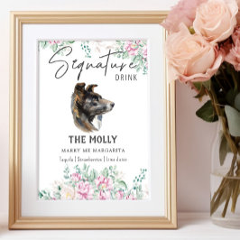 Poster Sinal de Dor de Assinatura do Cachorro de Borda