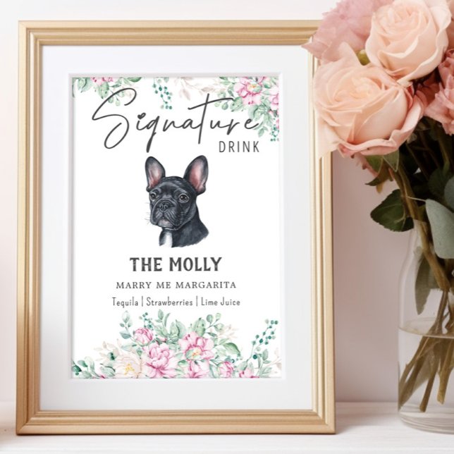 Poster Sinal de Dor de Assinatura do Cachorro Francês (Criador carregado)