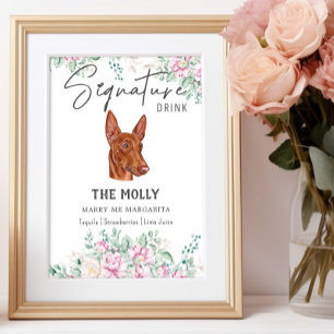 Poster Sinal de Dor de Assinatura do Cão-Cachorro Faraó