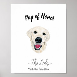 Poster Sinal de Drink de Casamento de Laboratório