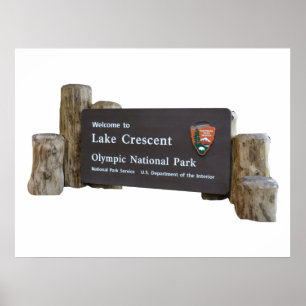 Poster Sinal de entrada do Parque Nacional da Olimpiadas