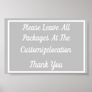 Poster Sinal de Entrega do Pacote