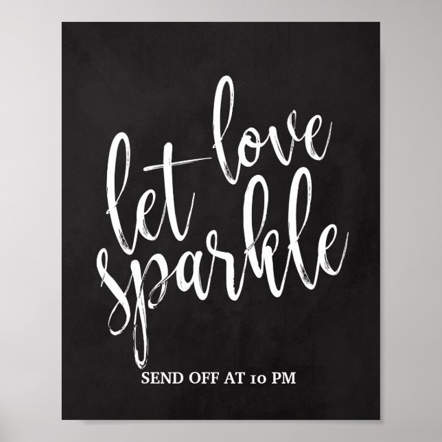 Poster Sinal de Envio de Sparkler Desligado 8x10 (Frente)