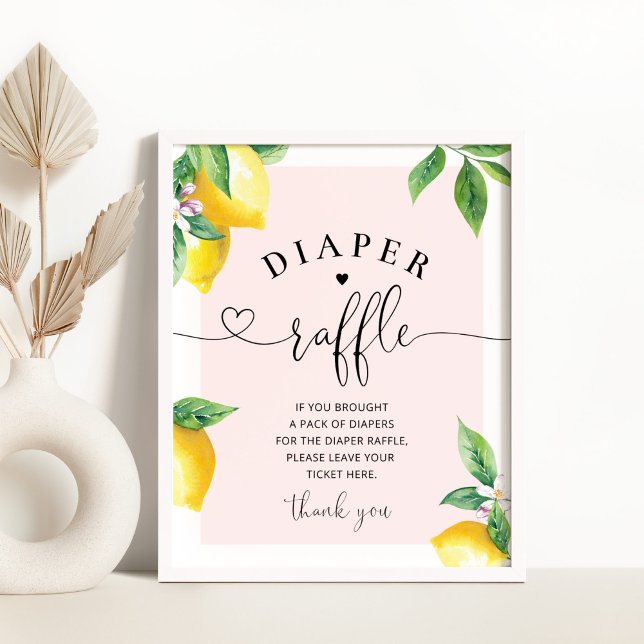 Poster Sinal de espingarda de fralda de limão rosa (Criador carregado)