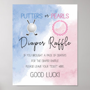 Poster Sinal de espingarda de fralda de Putters ou Pearls