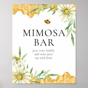 Poster Sinal de Estação de Bebidas do Bar Mimosa Casament