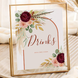 Poster Sinal de Estação de Bebidas Russas Ocidentais Pamp