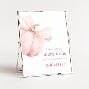 Poster Sinal de Estação de Envelope Coquette Abóbora Rosa