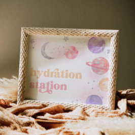 Poster Sinal de Estação de Hipertensão Espacial da Menina