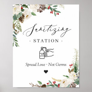 Poster Sinal de Estação de Saneamento Floral Russo de I