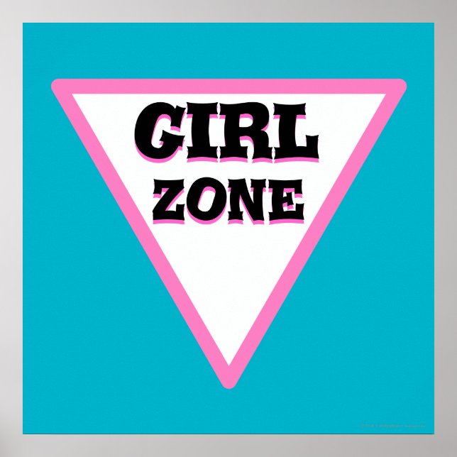 Poster Sinal de Estrada de Zona Menina (Frente)
