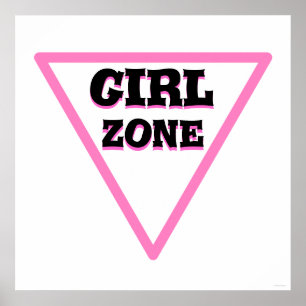 Poster Sinal de Estrada de Zona Menina