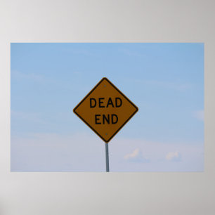 Poster Sinal de estrada do sem saída